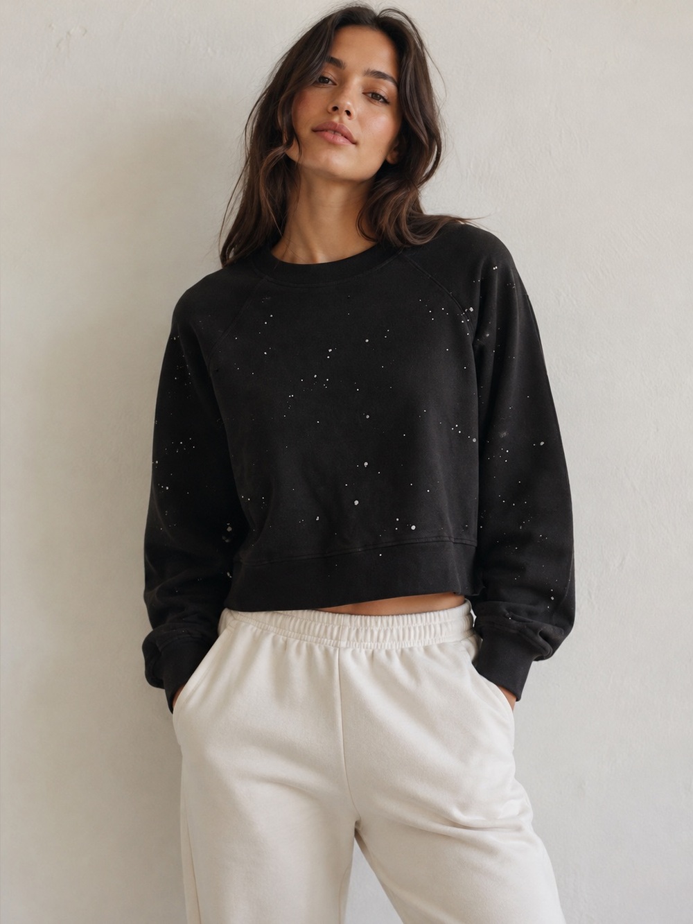 Anthropologie Electric & Rose Ronan Paint Splatter Sweatshirt XS
